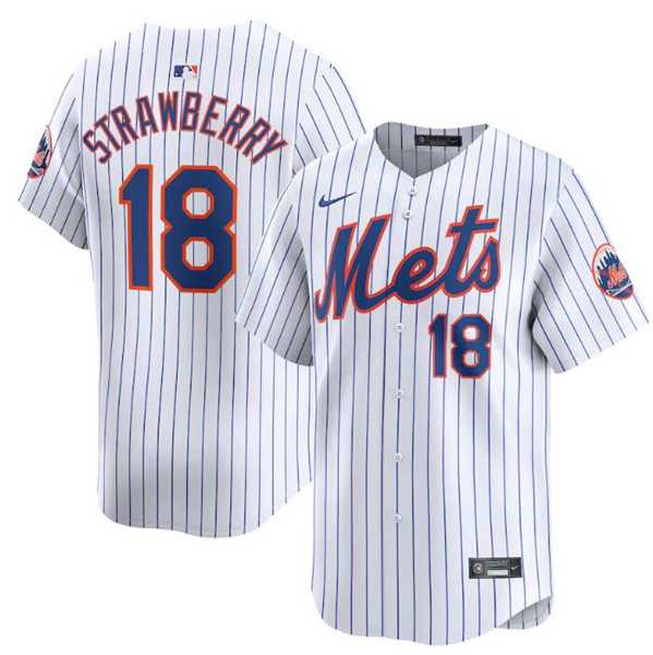 Men's New York Mets #18 Darryl Strawberry White 2024 Home Limited Stitched Baseball Jersey Dzhi,We sell and wholesale Men's New York Mets #18 Darryl Strawberry White 2024 Home Limited Stitched Baseball Jersey Dzhi on line form chian!